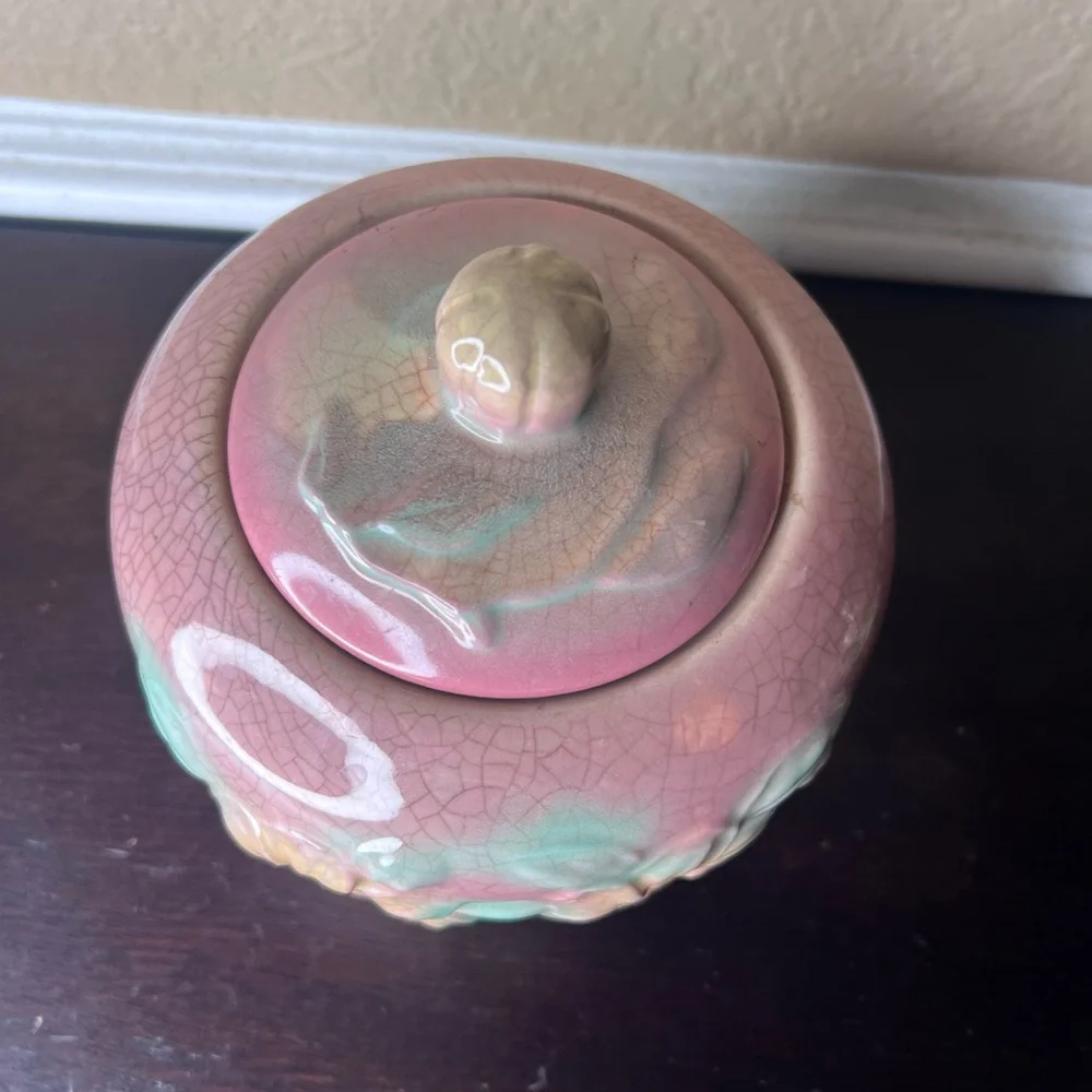 Vintage 1940 Hull Pottery Sun Glow Grease Jar #53 | Collectible USA Pottery